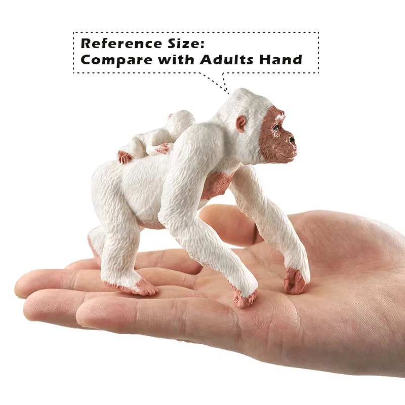 Новинка Silverback Gorilla Chimpanzee фигурка лес животное модель домашний декор миниатюрное