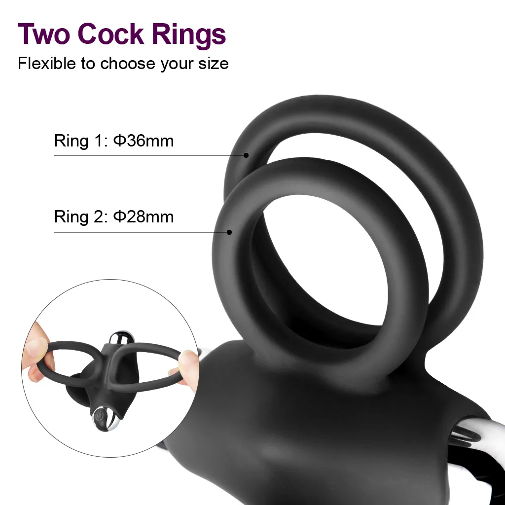 Кольцо Luvkis с шариком для пениса Мужская секс игрушка задержки эякуляции вибратор