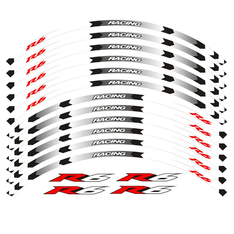 12 шт. светоотражающие полосы для мотоцикла YAMAHA YZF R6|Наклейки и стикеры| |