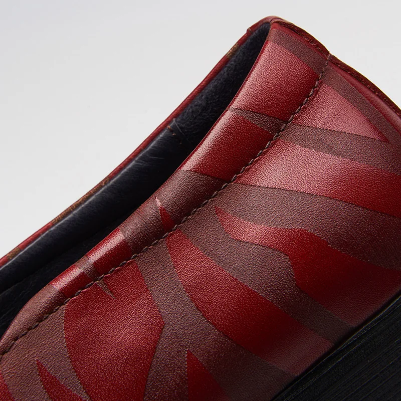 

2020 Newest Men Dress Shoes Designer Business Office Lace-Up Dress Shoes Men Retro Genuine Leather Blue Red Oxford Shoes For Men