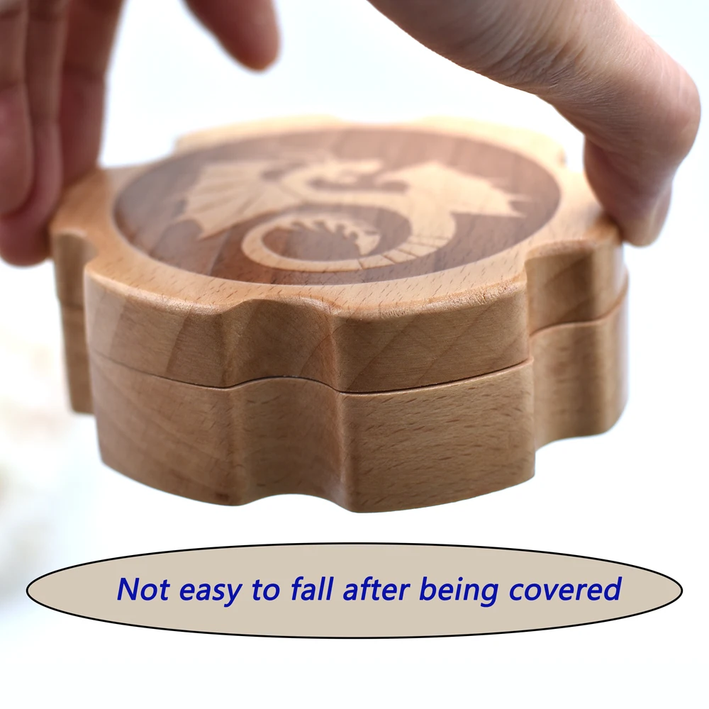 

Wooden Dice Case, Storage Box, for 16mm DND Dice, Dice Holder, Wooden Chest with Magnetic Lid, For Tabletop Games