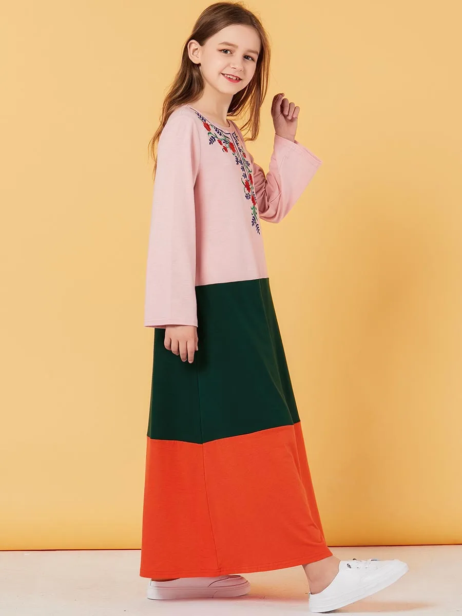 Мусульманская одежда красивое мусульманское платье для девочек цветочные