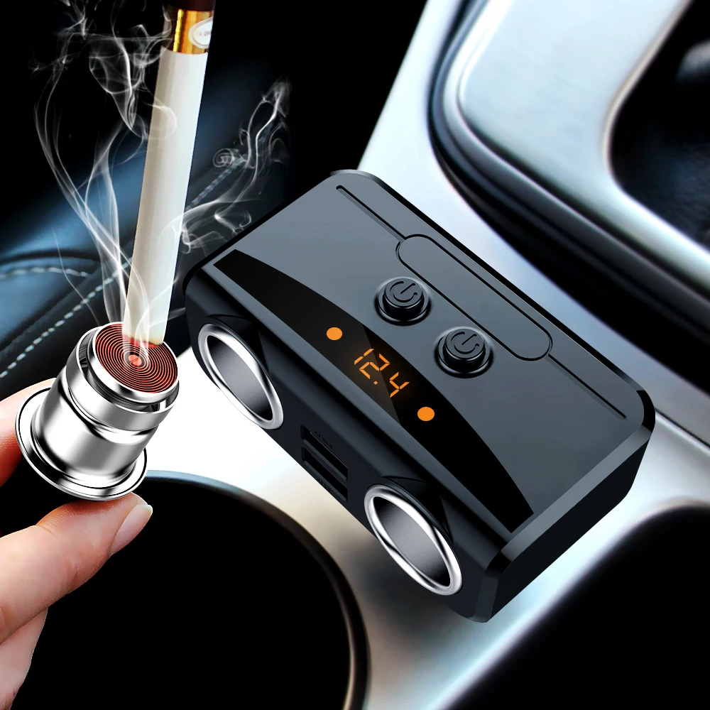 

Car Cigarette Lighter Socket Splitter Charger Dual USB 3.1A Car Charger 12V Auto Cigarette Lighter Sockets Power Adapter Plug