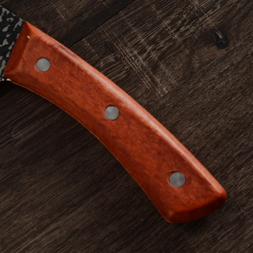 XYj 8-дюймовый измельчитель Nakiri кухонный нож кованый ручной работы полный тан