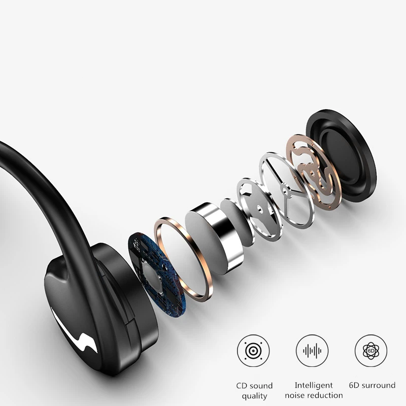 DDJ костной проводимости Bluetooth 5 0 наушники IPX5 Водонепроницаемый Спорт на открытом