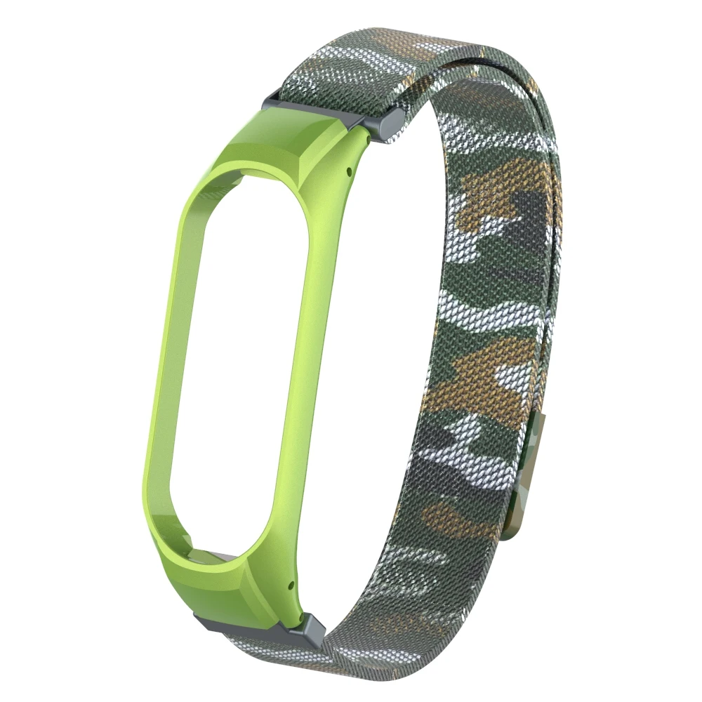 ArmyGreen Браслет mi Band 4, 3, магнитный привлекательный металлический браслет и браслет для Xiaomi mi, Band 4, Смарт mi 3, 4, аксессуары, ремешок на запястье - Цвет: ArmyGreen