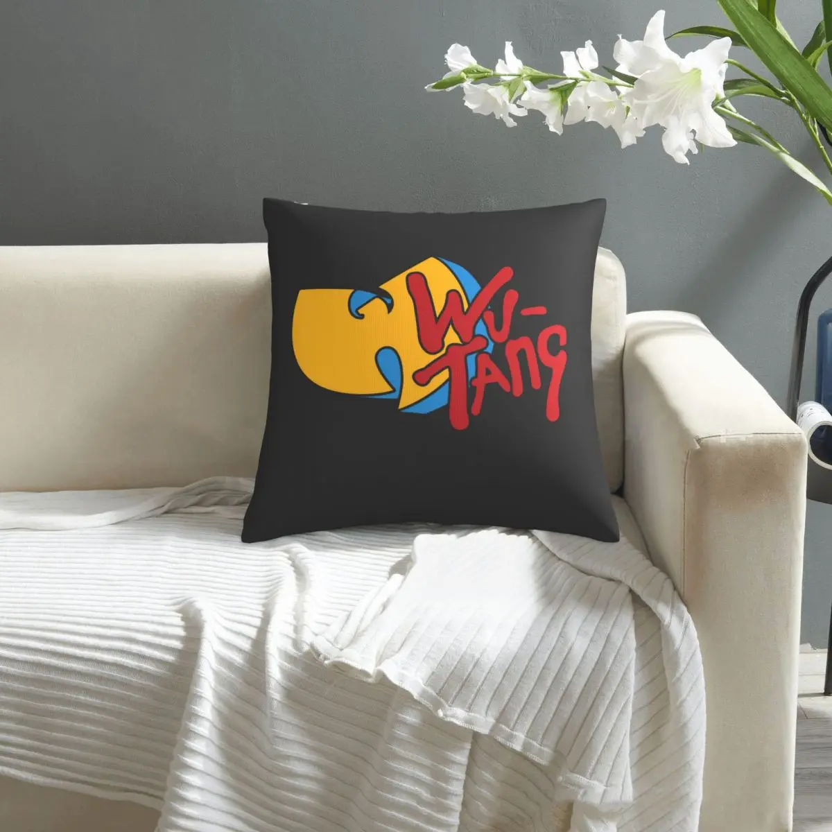 

Wu Tang pillowcase printed cushion cover sofa waist pillow pillow cover