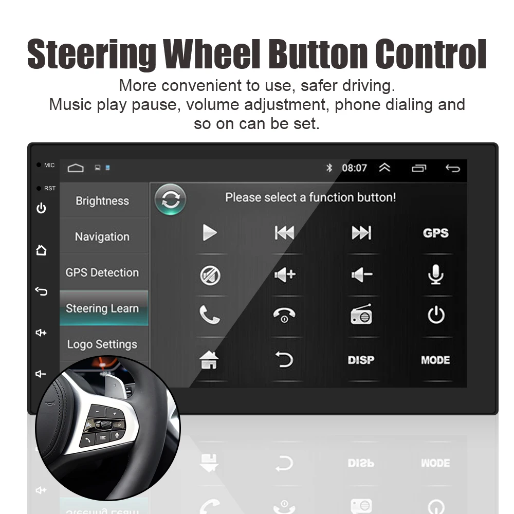 2 Din Bluetooth WiFi GPS навигация Android 10 0 7/8/9/10 дюймов HD сенсорный экран FM аудио MP5 видео