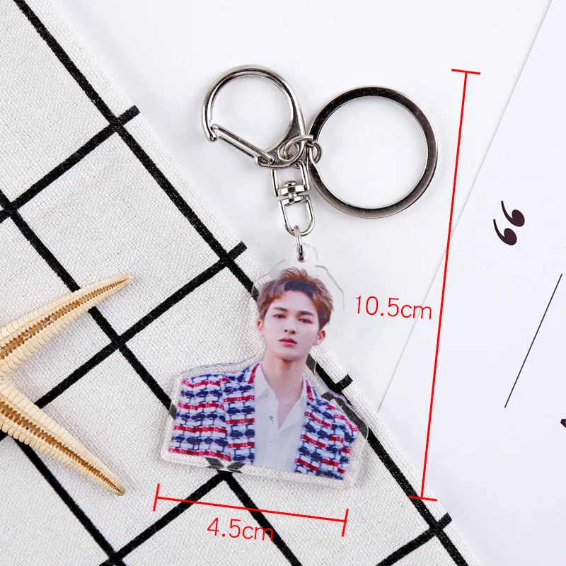 

KPOP Nine Percent Acrylic Key Chain Keyring Bag Accessoried Justin Fans Collection a99