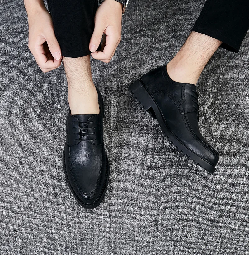 

Men Dress Shoes 2019 Spring Quality Men Classic Brock Business Non-Slip Casual Shoes Zapatos de hombre Wedding Shoes Men Shoes