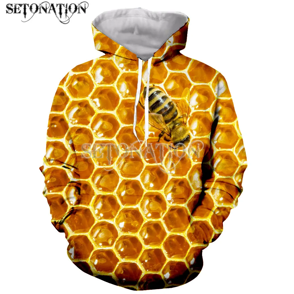 

Bee Fashion Long Sleeves 3D Print Zipper/Hoodies/Sweatshirts/Jacket/Men/women tops