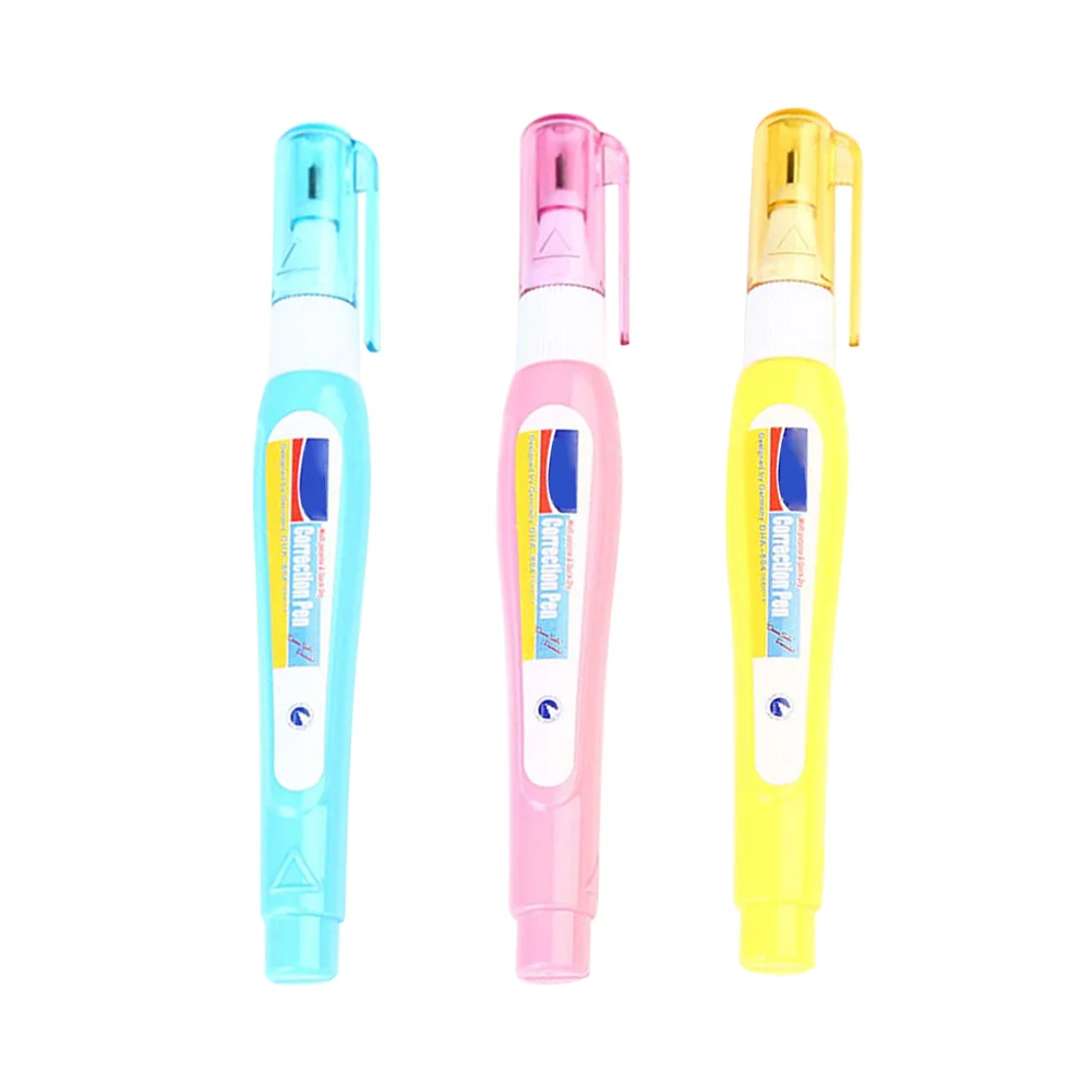 

12pcs 4ml Work Fast Drying With Cap Office Correction Fluid School Stationery Home Fine Tip Students Pen Shaped Squeezable