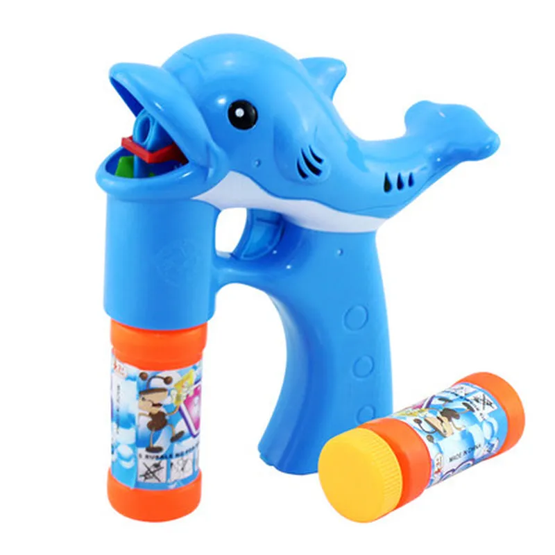 Детский автоматический мультяшный пузырьковый пистолет музыкальная