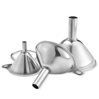 stainless steel funnel 3 piece mini funnel oil vinegar wine spices essential oil filling sauce leaking household filling tools