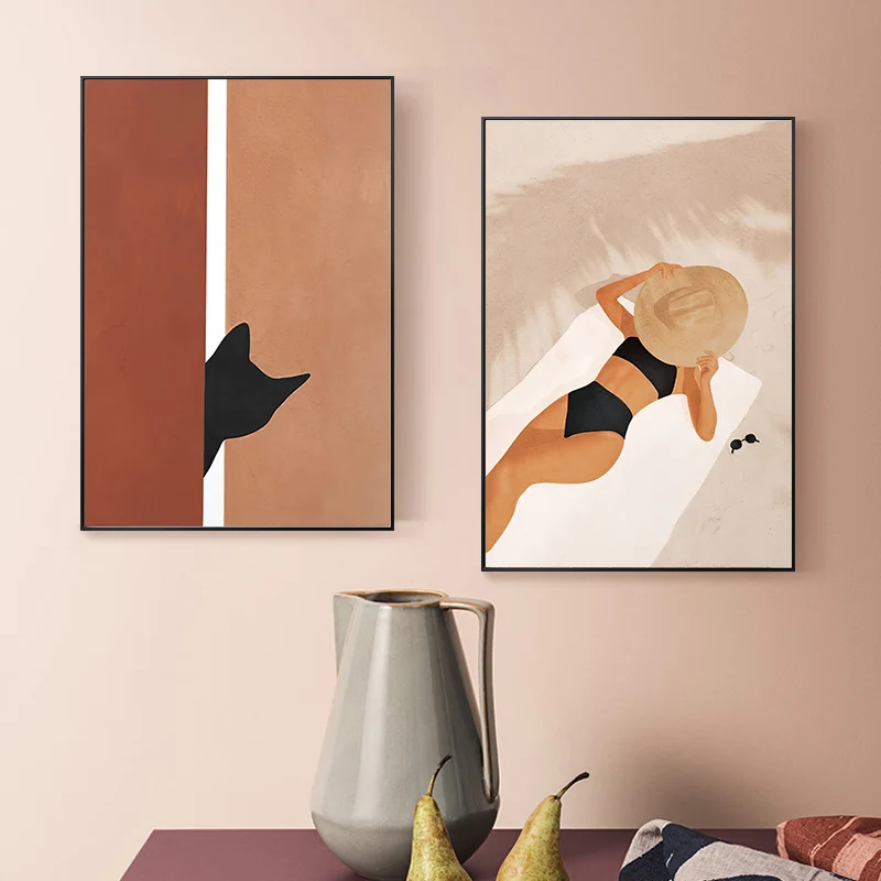 Модной богемной одежды модная одежда для девочек постер печать на холсте