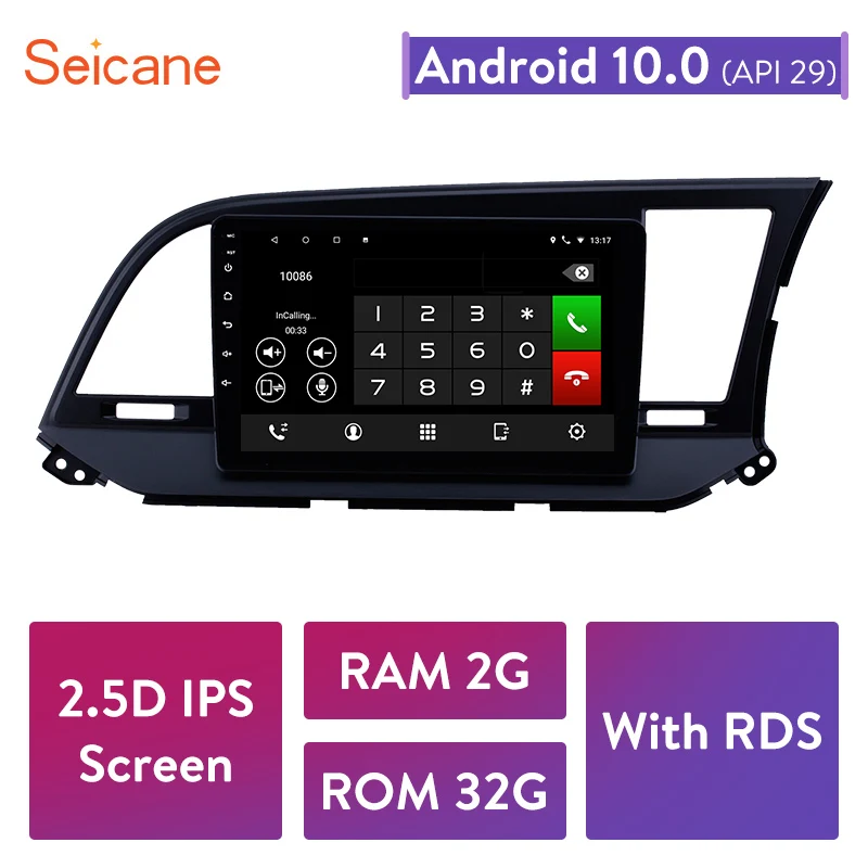 Автомагнитола Seicane 2 Гб + 32 ГБ Android 10 0 мультимедийный видео-и аудиоплеер навигатор