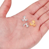 100 pcs flower spacer beads end caps pendant charms filigree for diy jewelry accessories jewelry making supplies