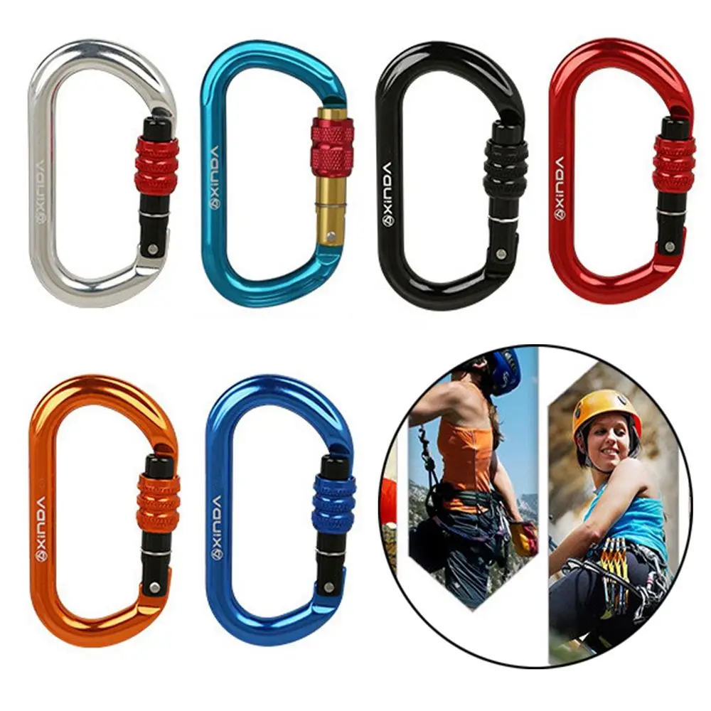 

XINDA O-type Lock Buckle Automatic Safety Master Carabiner Multicolor 25KN Crossing Hook Climbing Rock Mountaineer Equipment