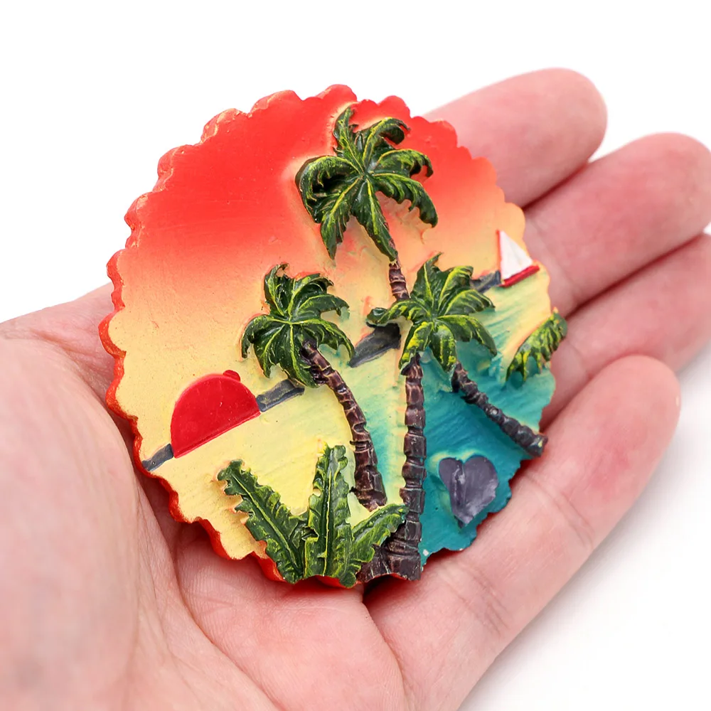 Магнитный холодильник 3D сувениры украшение для дома Кокосовая роща Сайпан