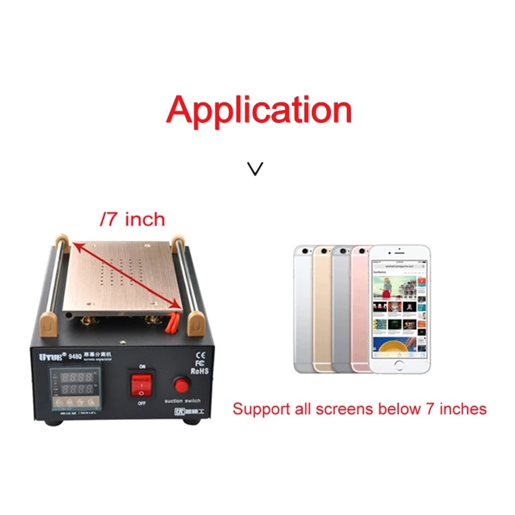 

UYUE 948Q LCD Screen Separator Machine Built in Vacuum Pump Metal Body Glass With Kit silicone mat for Iphone Huawei Oppo