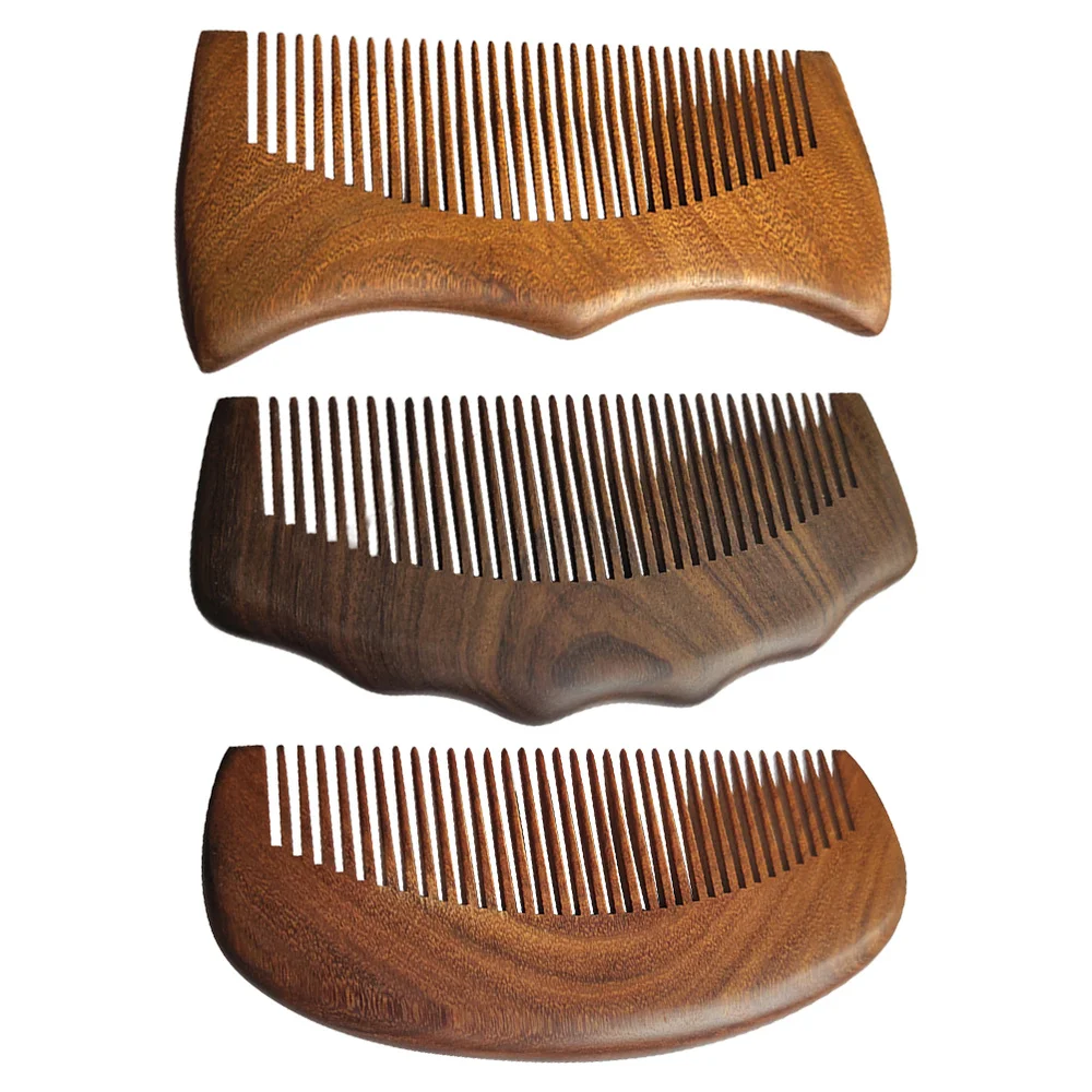 

3pcs Non-static Comb Creative Wood Comb Practical Hairstyling Comb
