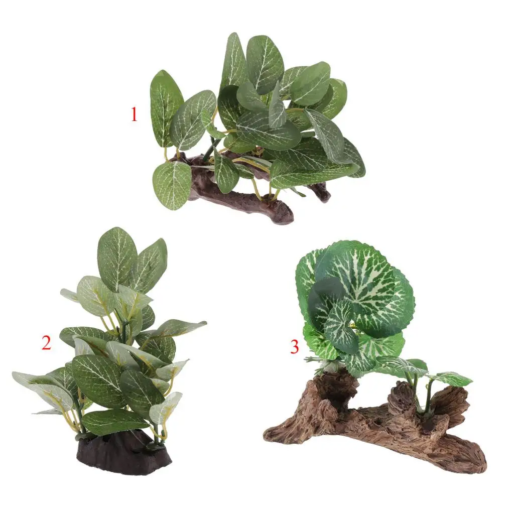 

Resin Artificial Reptiles Grass - Reptile Terrarium Cage Ornament