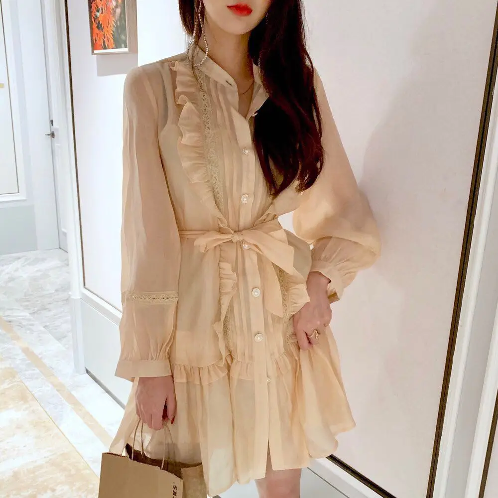 HAMALIEL подиумная дизайнерская женская рубашка свободное платье весна осень с