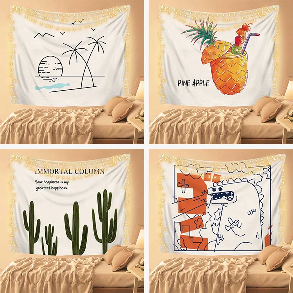 Настенный гобелен Простой настенный с изображением влюбленных ананасов