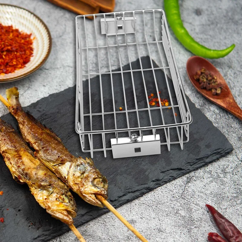 Кухонный гриль из нержавеющей стали поворотная полка для приготовления жаровня