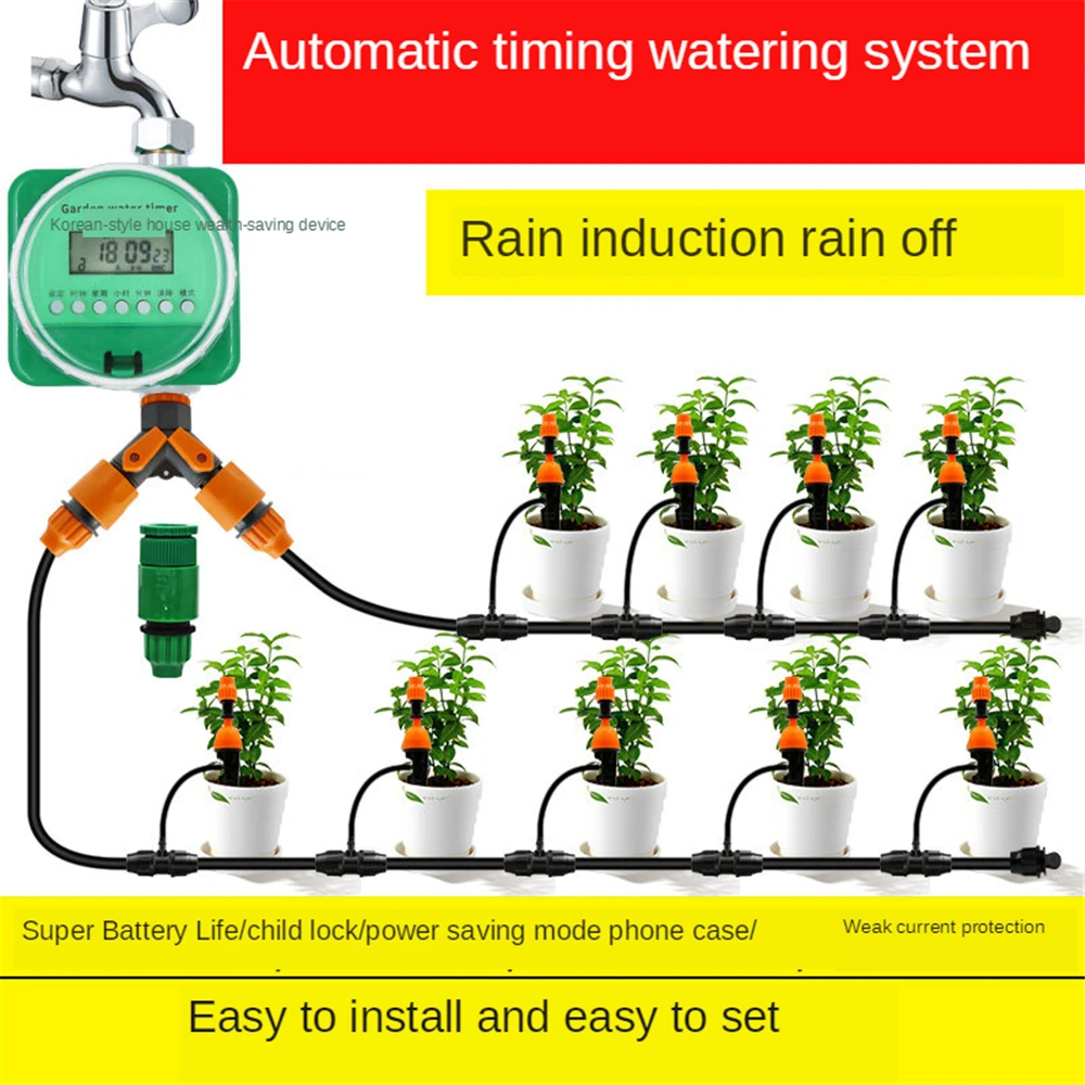 

B-LIFE Drip Irrigation System Adjustable Garden Automatic Irrigation System Kits with DIY Plant Garden Hose Watering Kit
