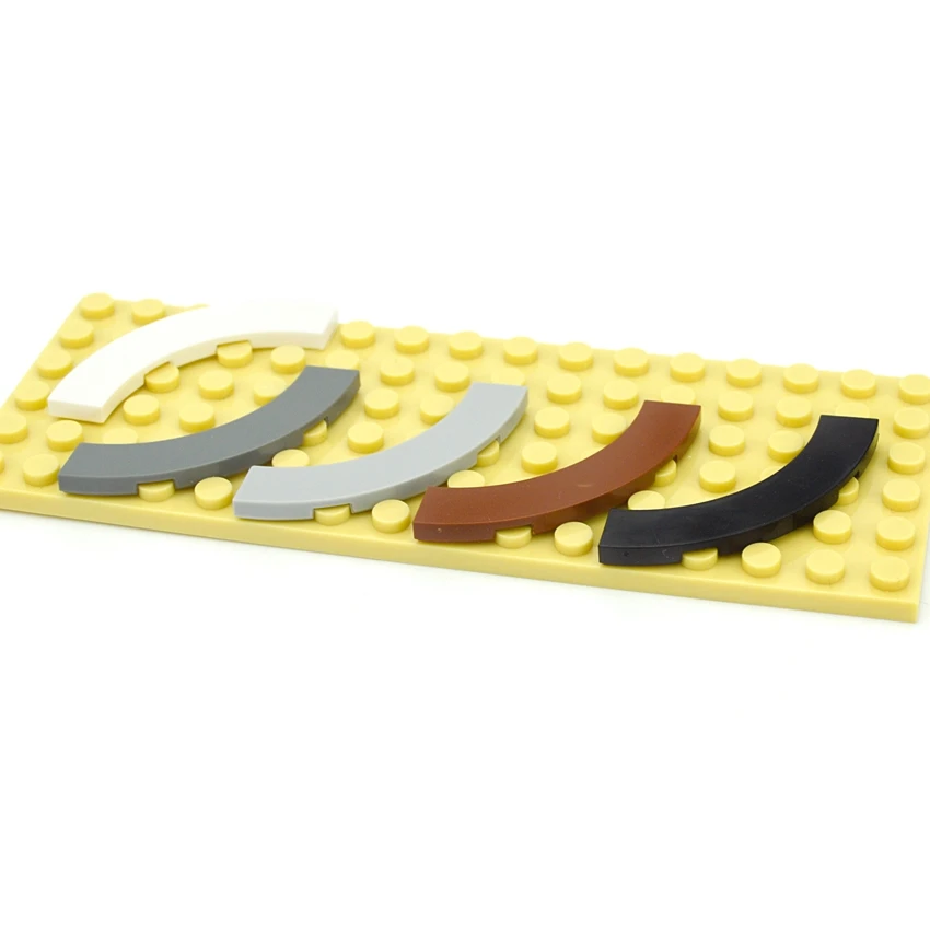 

Compatible Assembles Particles 27507 4x4 Macaroni Wide Curved Light Panel Building Blocks Parts DIY Enlighten Block Bricks