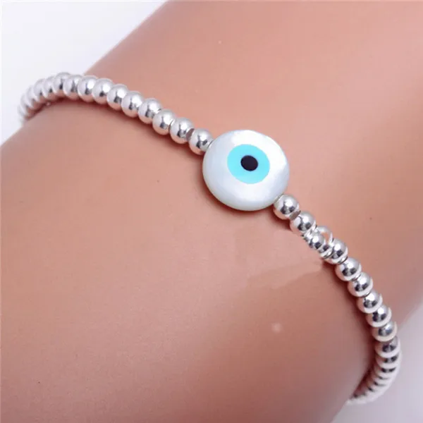 round eye TONGZHE, женский браслет, Стерлинговое Серебро, 925, ювелирное изделие, CZ, Хамса, рука, сглаза, крест, Лаки, турецкий, очаровательный браслет для женщин, браслеты - Окраска металла: round eye