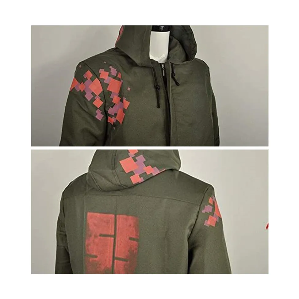 

Anime Super Danganronpa 2 Nagito Komaeda Army Green Men Hoodies Cosplay Costume