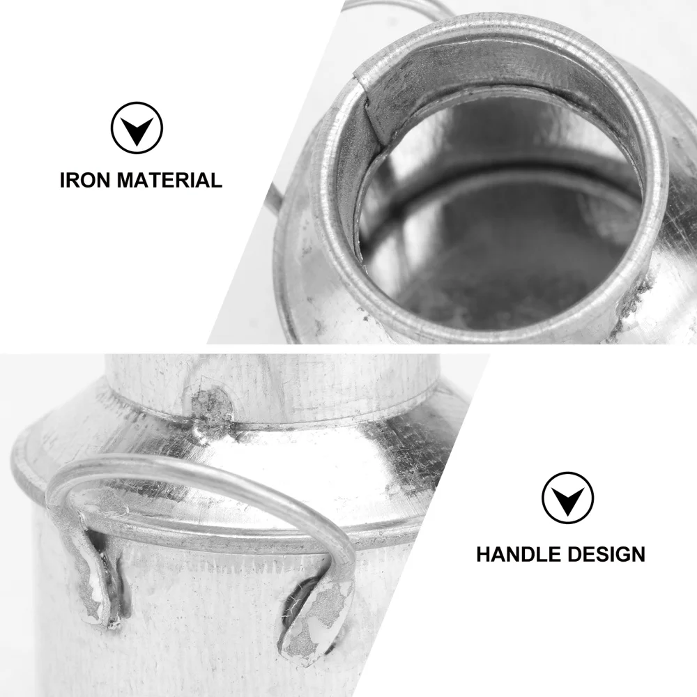 

5pcs Mini Plant Pot Adorable Miniature Ornament Garden Landscape Decor (Silver)