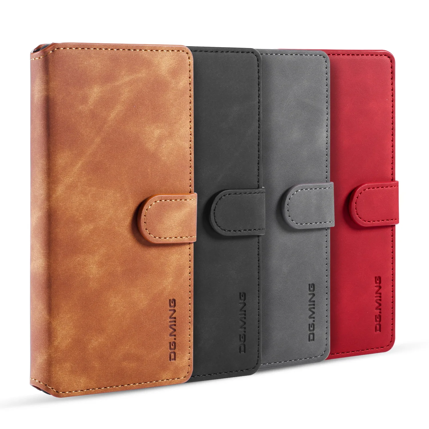 Кожаный чехол бумажник ручной работы с магнитной застежкой для Samsung Galaxy J4 J6Plus A6 A8