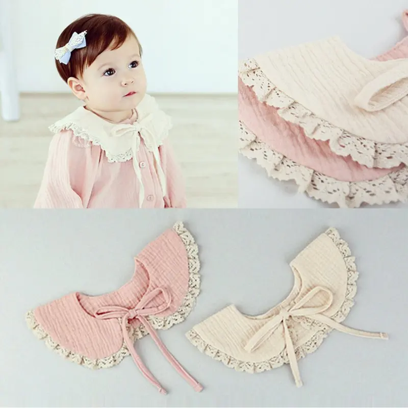 Кружевной хлопковый съемный ложный воротник для маленьких девочек воротничок с