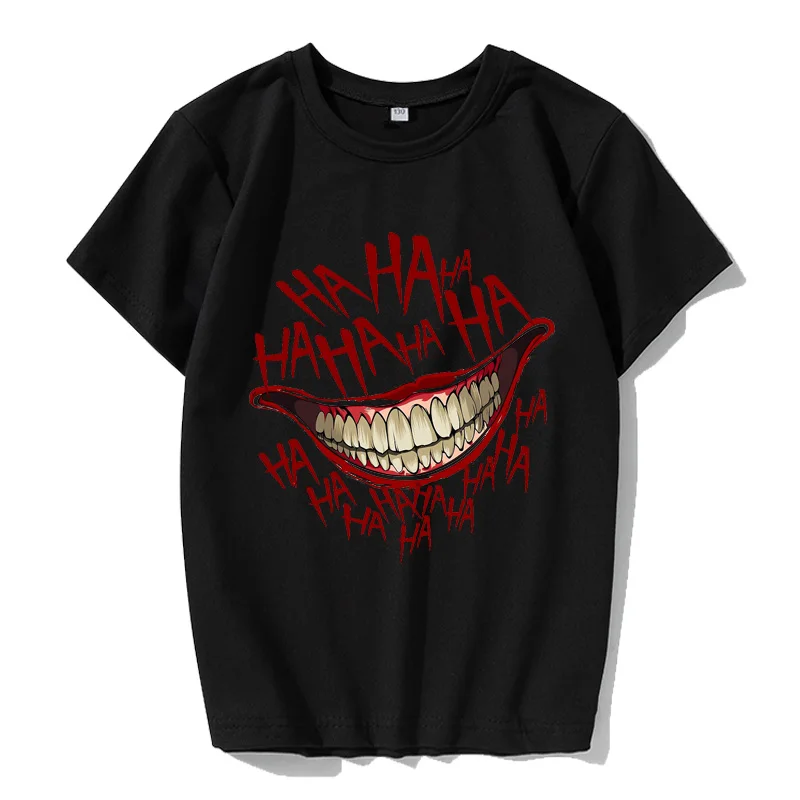 Футболка с круглым вырезом для мальчиков и девочек коротким