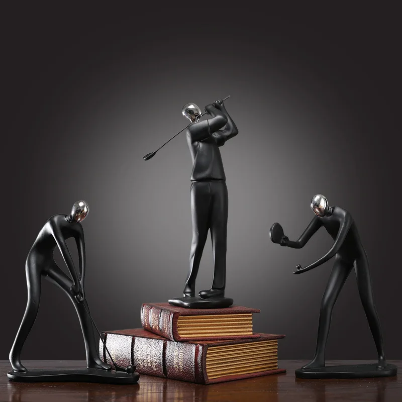 

Sport Man Figurines Sculpture Decorative Statue Home Décor Lovers Ornament Tabletop Décor , Music Man Figurines Room Décor