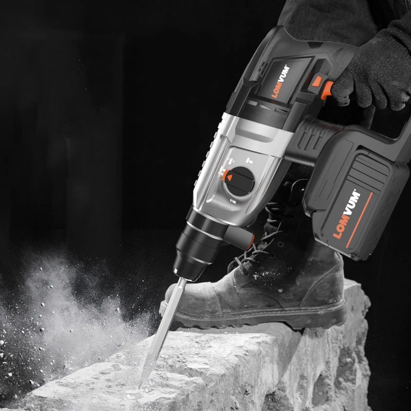 LOMVUM бесщеточный вращающийся молоток 21 в беспроводной электрический