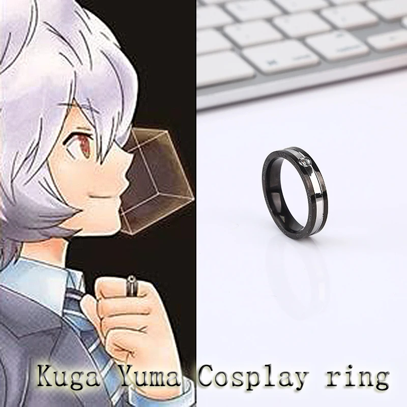Аниме кольцо World Trigger Kuga Yuma реквизит для косплея черное титановое стальное
