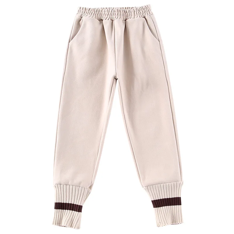 

Girls casual pants fall 2021 new cuhk han edition brim child warm cloth trousers slacks children