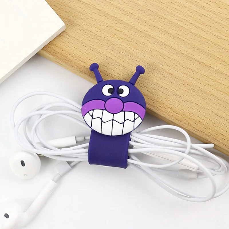 Новое поступление 1 шт. качественный силиконовый держатель для кабеля мультяшный