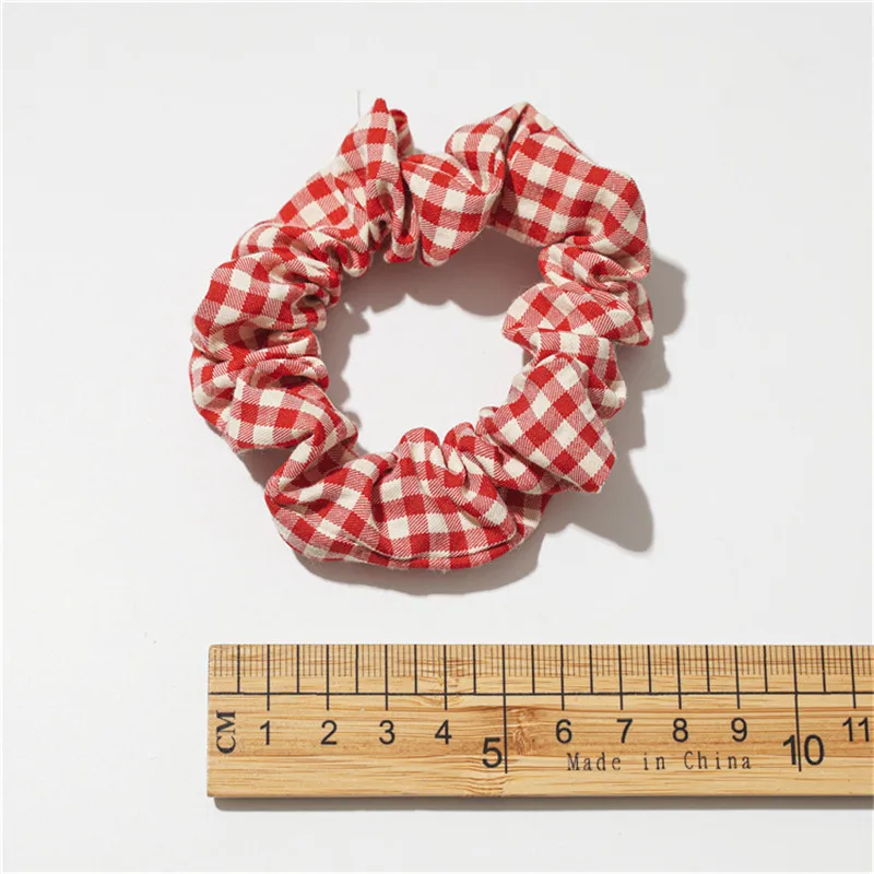 

Plaid Scrunchies Set Korean Hair Ties Rope Elastic Hair Bands For Women Girls Ponytail Small Scrunchie Hair Accessories