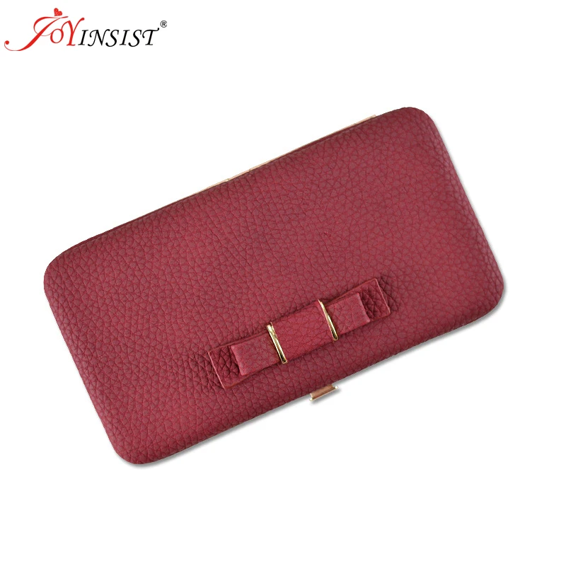 Женские бумажники Длинный дизайнерский кошелек с милым бантом Студенческая