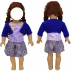 3 шт.лот = 1x куртка + 1x платье-майка с кружевом блуза + 1x милые черный, белый цвет мини юбка одежда для 18-дюймовой Девушки аксессуары для куклы игрушки