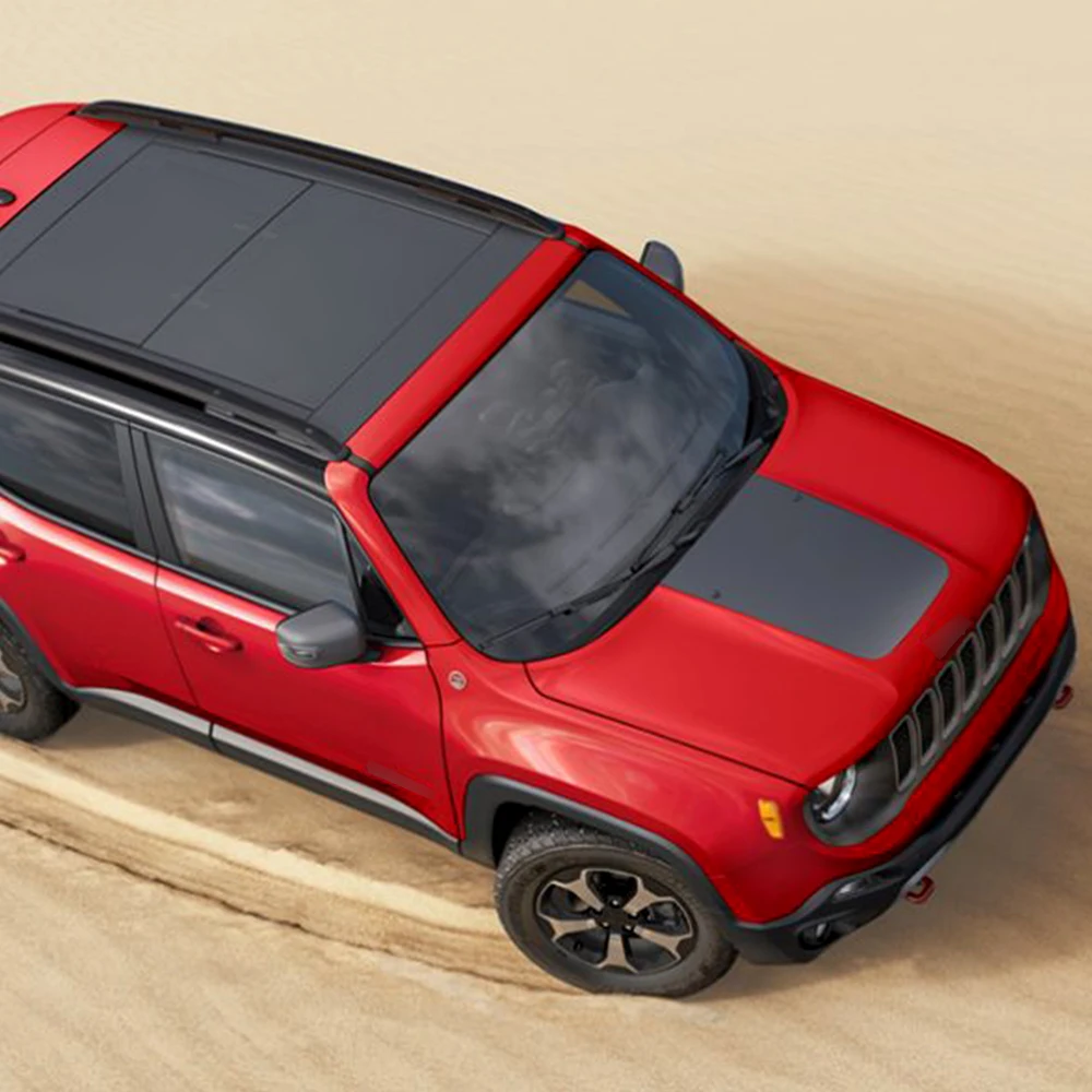 

Car Decals Bonnet Hood Scoop Simplicity Stripe Graphic Vinyl Sticker Customized Fit For Jeep Renegade 2015 2016 2017 2018 2019