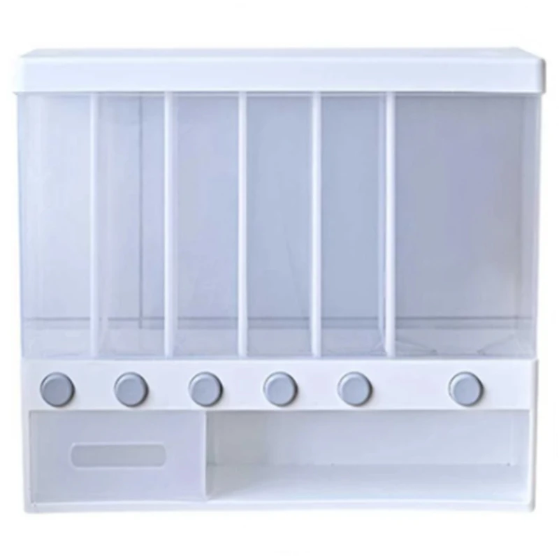 

Rice Dispenser,6-Grid Dry Food Cereal Dispenser Food Dispenser Rice Storage Grain Storage Dried Fruit Food Storage Box