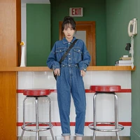 denim overalls autumn 2020 new fashion suits trendy cargos rompers one pieces jean jumpsuit womens clothing