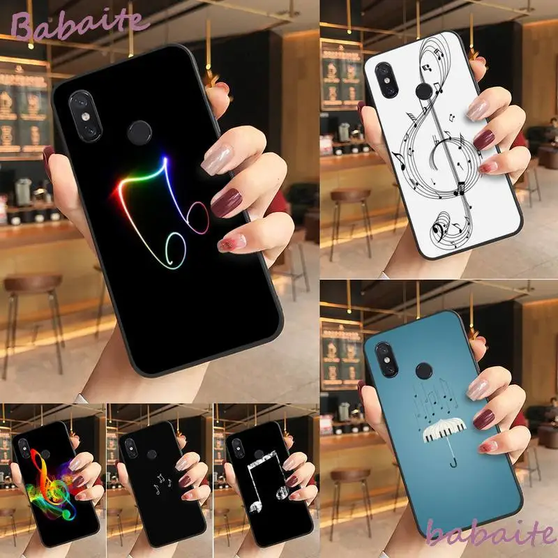 Мягкий силиконовый чехол для телефона Babaite из ТПУ с музыкальными нотами Redmi Note 8 8Pro 8T 6pro 7A 6A Xiaomi mi 9|Бамперы| |