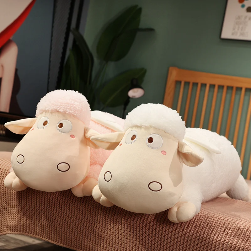 100 см Kawaii лежащий Ангел овечка ягненок плюшевая игрушка мягкая кукла набивная